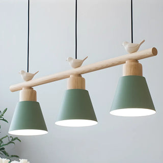 ZOWALA - Bird 3-Light Yellow Dome Island Light Image - 7