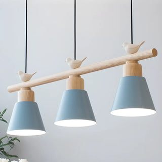 ZOWALA - Bird 3-Light Yellow Dome Island Light Image - 8