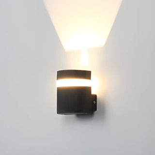 ZOWALA - Simple Rectangle Black Glass Outdoor Wall Light 2 Bulbs Image - 13
