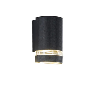ZOWALA - Simple Rectangle Black Glass Outdoor Wall Light 2 Bulbs Image - 8