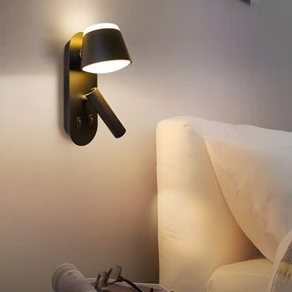 Adjustable Bowl Cylinder 2-Light Bedside Reading Wall Lamp Zawala Image - 1