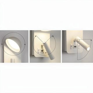 Adjustable Bowl Cylinder 2-Light Bedside Reading Wall Lamp Zawala Image - 12