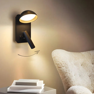 Adjustable Bowl Cylinder 2-Light Bedside Reading Wall Lamp Zawala Image - 3