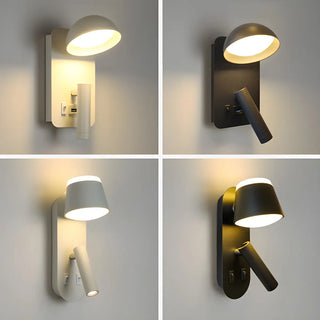 Adjustable Bowl Cylinder 2-Light Bedside Reading Wall Lamp Zawala Image - 4