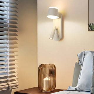 Adjustable Bowl Cylinder 2-Light Bedside Reading Wall Lamp Zawala Image - 5