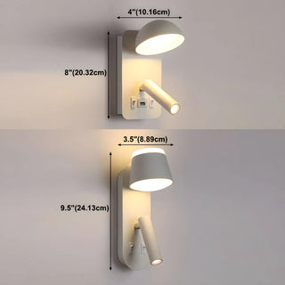 Adjustable Bowl Cylinder 2-Light Bedside Reading Wall Lamp Zawala Image - 7