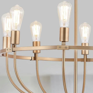 ZOWALA - Black Alloy Strip Candelabra Chandelier Image - 12