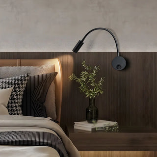 Flex Black Aluminum Bedside Reading Mini LED Wall Light Zawala Image - 1