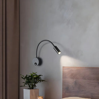 Flex Black Aluminum Bedside Reading Mini LED Wall Light Zawala Image - 3