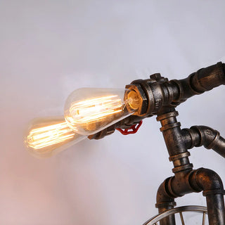 ZOWALA - Black Bicycle 3-Light Edison Bulb Chandelier Image - 3