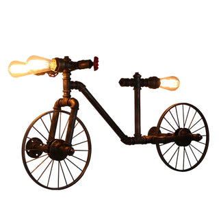 ZOWALA - Black Bicycle 3-Light Edison Bulb Chandelier Image - 4