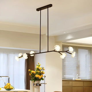 ZOWALA - Black Branch Crystal Flower Island Light Image - 1