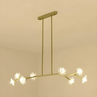 ZOWALA - Black Branch Crystal Flower Island Light Image - 4