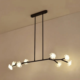ZOWALA - Black Branch Crystal Flower Island Light Image - 5