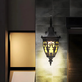 Black Classic Metal External LED Wall Lantern Light Zawala Image - 1