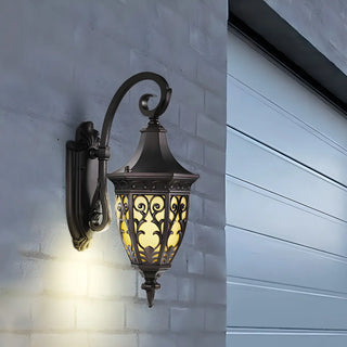 Black Classic Metal External LED Wall Lantern Light Zawala Image - 2