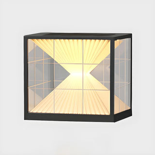 ZOWALA - Black Clear Cube LED Outdoor Post Light Image - 15