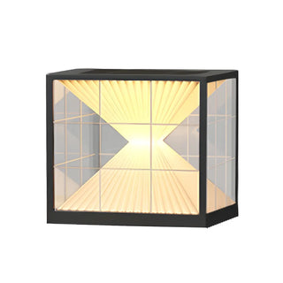 ZOWALA - Black Clear Cube LED Outdoor Post Light Image - 16