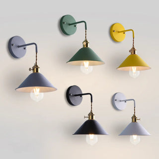 ZOWALA - Grey Cone Minimalist Bedside LED Wall Light Image - 13
