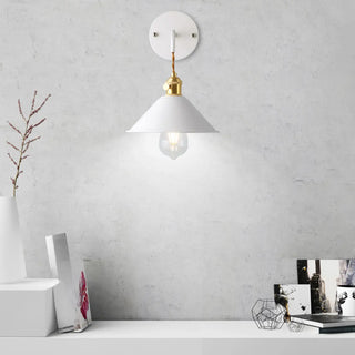 ZOWALA - Grey Cone Minimalist Bedside LED Wall Light Image - 3
