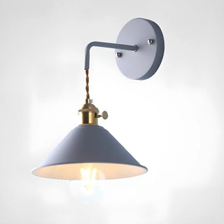 ZOWALA - Grey Cone Minimalist Bedside LED Wall Light Image - 7