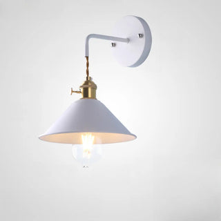 ZOWALA - Grey Cone Minimalist Bedside LED Wall Light Image - 8