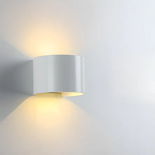 ZOWALA - Modern Black Up Down Outdoor Cube Wall Sconce Image - 12
