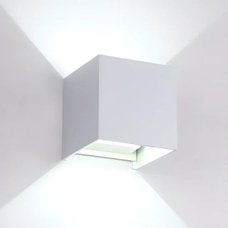 ZOWALA - Modern Black Up Down Outdoor Cube Wall Sconce Image - 14