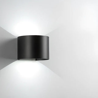 ZOWALA - Modern Black Up Down Outdoor Cube Wall Sconce Image - 15