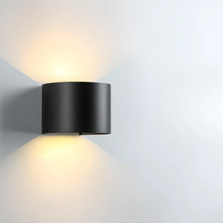 ZOWALA - Modern Black Up Down Outdoor Cube Wall Sconce Image - 16