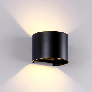 ZOWALA - Modern Black Up Down Outdoor Cube Wall Sconce Image - 19