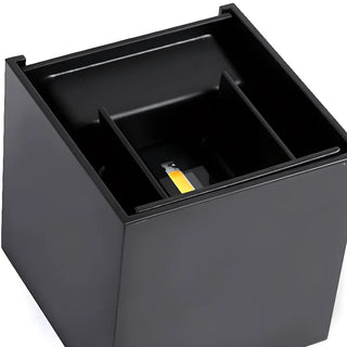 ZOWALA - Modern Black Up Down Outdoor Cube Wall Sconce Image - 21