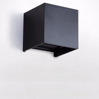 ZOWALA - Modern Black Up Down Outdoor Cube Wall Sconce Image - 23