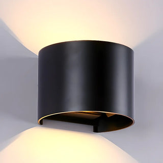 ZOWALA - Modern Black Up Down Outdoor Cube Wall Sconce Image - 3