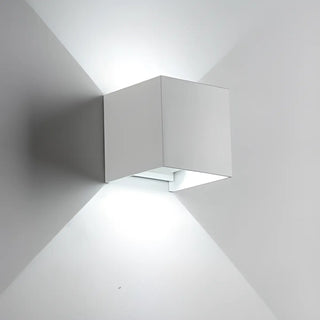 ZOWALA - Modern Black Up Down Outdoor Cube Wall Sconce Image - 8