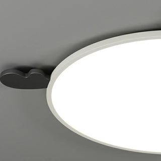 Modern Round Black Antlers Dimmable Flush Mount Light Zawala Image - 11