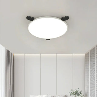 Modern Round Black Antlers Dimmable Flush Mount Light Zawala Image - 4