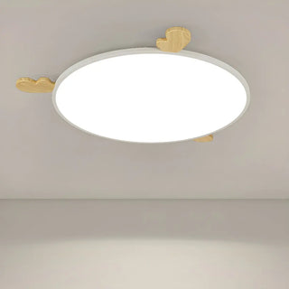 Modern Round Black Antlers Dimmable Flush Mount Light Zawala Image - 5