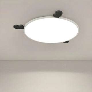 Modern Round Black Antlers Dimmable Flush Mount Light Zawala Image - 6