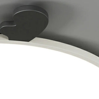 Modern Round Black Antlers Dimmable Flush Mount Light Zawala Image - 9