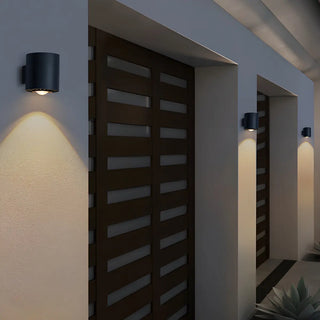 ZOWALA - Black Simple Cylinder Downlight Metal LED Wall Light Image - 3