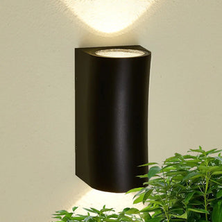 Modish Cylinder Black Exterior Up Down Wall Sconce Zawala Image - 6