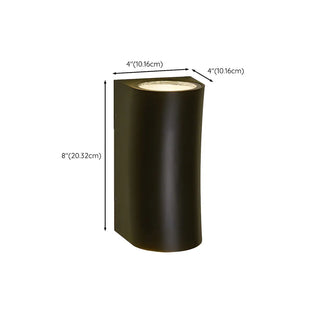 Modish Cylinder Black Exterior Up Down Wall Sconce Zawala #size