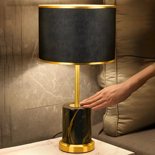 Modern Fashionable Black Cylindrical Metal Table Lamp Zawala Image - 1