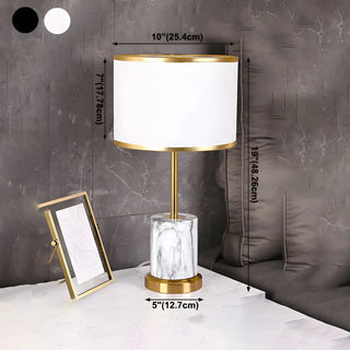 Modern Fashionable Black Cylindrical Metal Table Lamp Zawala #size