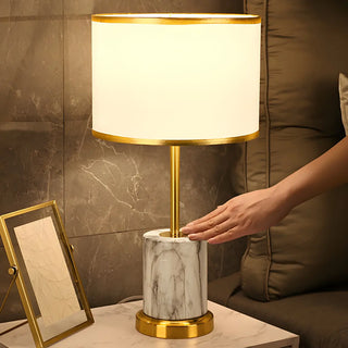 Modern Fashionable Black Cylindrical Metal Table Lamp Zawala Image - 3