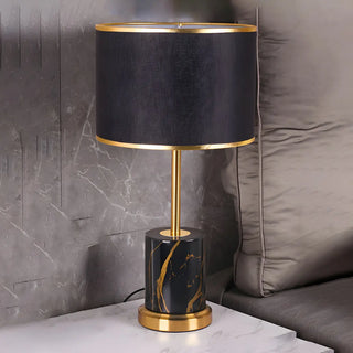 Modern Fashionable Black Cylindrical Metal Table Lamp Zawala Image - 4