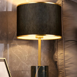 Modern Fashionable Black Cylindrical Metal Table Lamp Zawala Image - 7