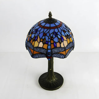 Tiffany Dragonfly Painted Umbrella Glass Table Lamp Zawala Image - 10