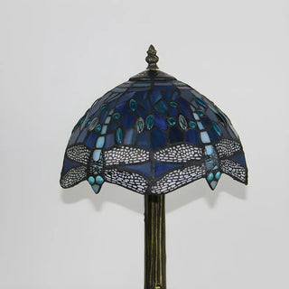 Tiffany Dragonfly Painted Umbrella Glass Table Lamp Zawala Image - 11